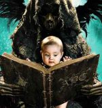 Teacher on trial facing prison for showing students the abcs of death. The abcs of death dvd cover and movie poster image with a grim reaper type reading a baby his abcs.