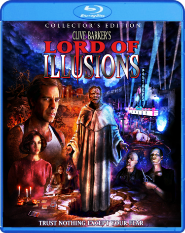 Blu-ray artwork for Clive Barker's Lord of Illusions.