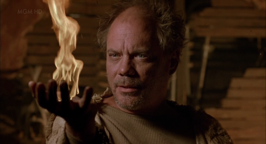 One of the cult members in Clive Barker's Lord of Illusions makes fire appear out of thin air!