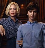 publicity still of Vera Farmiga and Freddie Highmore for Bates Motel