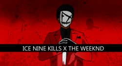 A drawing of a man in a mask holding a knife.